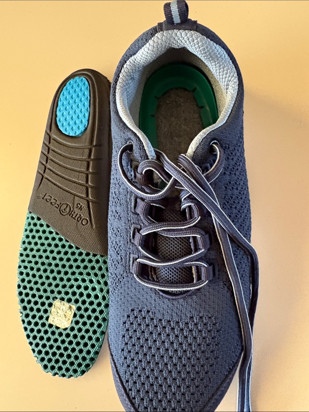 New OrthoFeet women’s Navy Knit Athletic Walking Shoes 992. - Picture 14 of 14